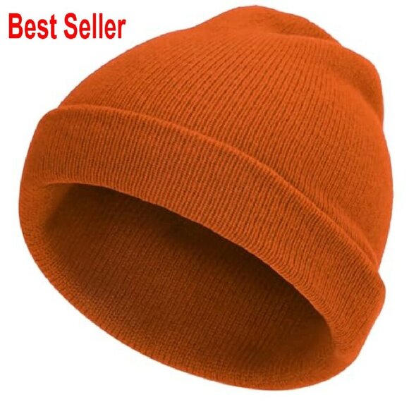 Double Layer Merino Wool Beanie Unisex Winter Hat Cuffed Toque Classic main image 4